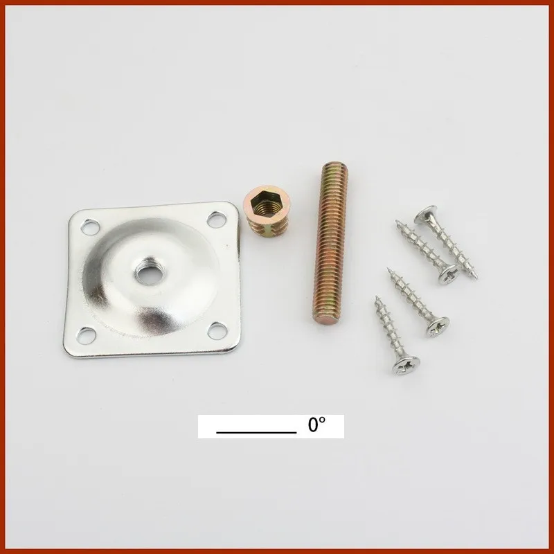 

12Pcs Flat Metal Leg Mounting Plates Angled Level Bracket Table Soft Chair Support With M8 Hanger Bolt Furniture Hardware H77851