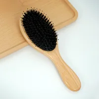Natural Bamboo Comb Boar Bristle Hair Brush Portable Wooden Air Cushion Comb Scalp Detangler Haircomb Salon Styling Hair Tools 4
