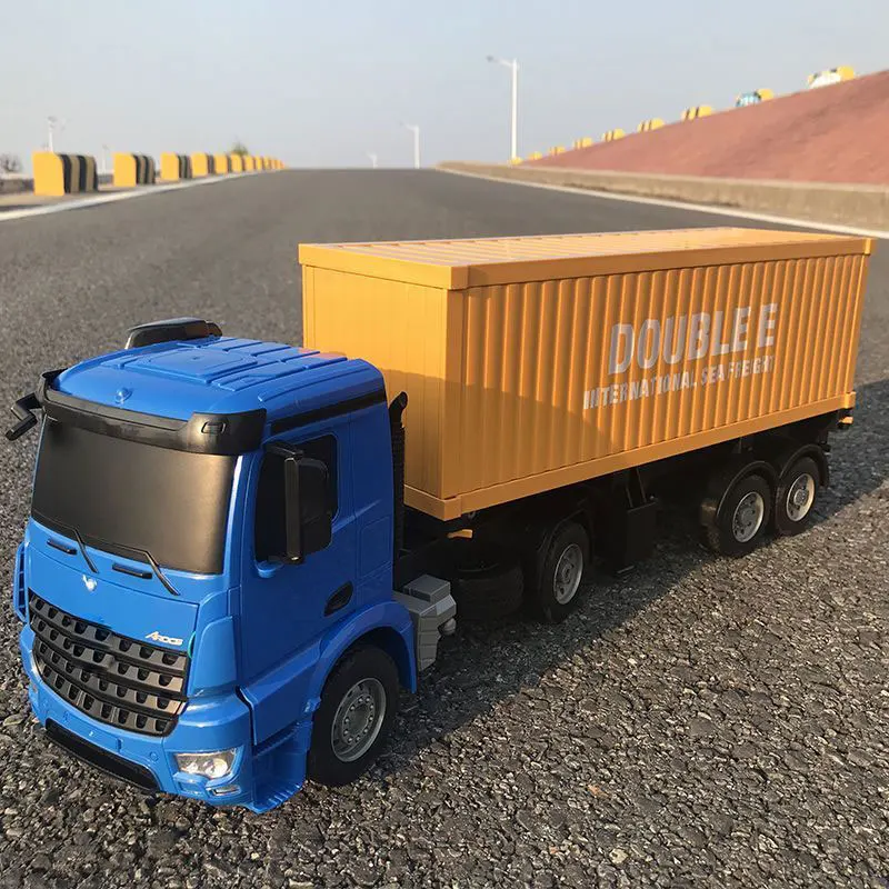 Remote Control Trailer RC Truck Big Electronic Simulation Car With LED Engineering Car Chargeable Vehicle Toy Kids Birthday Gift 5