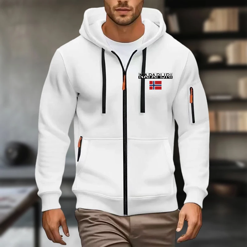 Unisex Retro Oversized Fleece Zipper Hoodie