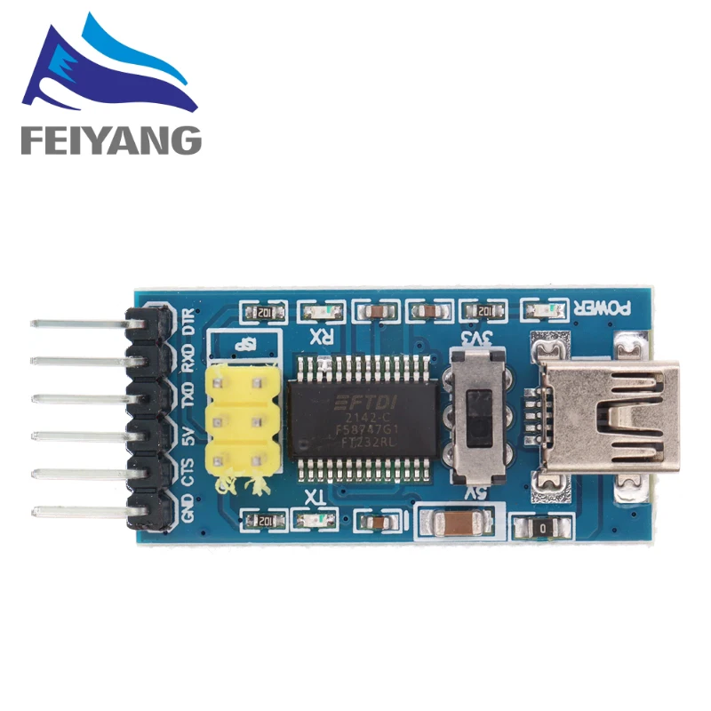 2 Moduli Adattatore USB-TTL FT232RL 3.3V/5.5V Per Arduino – Mini Porta Seriale