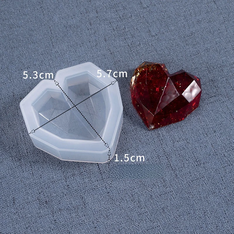 Heart-Shaped Silicone Mold for DIY Jewelry and Crafts