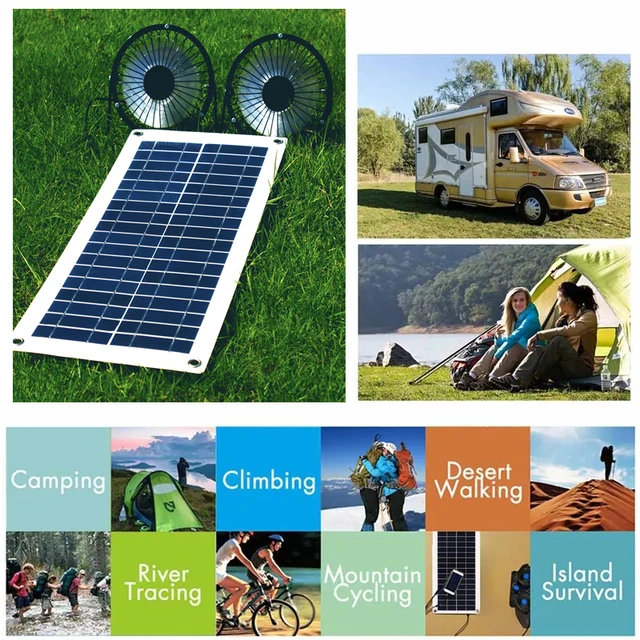 2000W Solar Power System Solar Panel Kit 12V Solar Battery 10A-60A Controller Solar Panel Home Mobile RV Car Caravan Home Campin 4