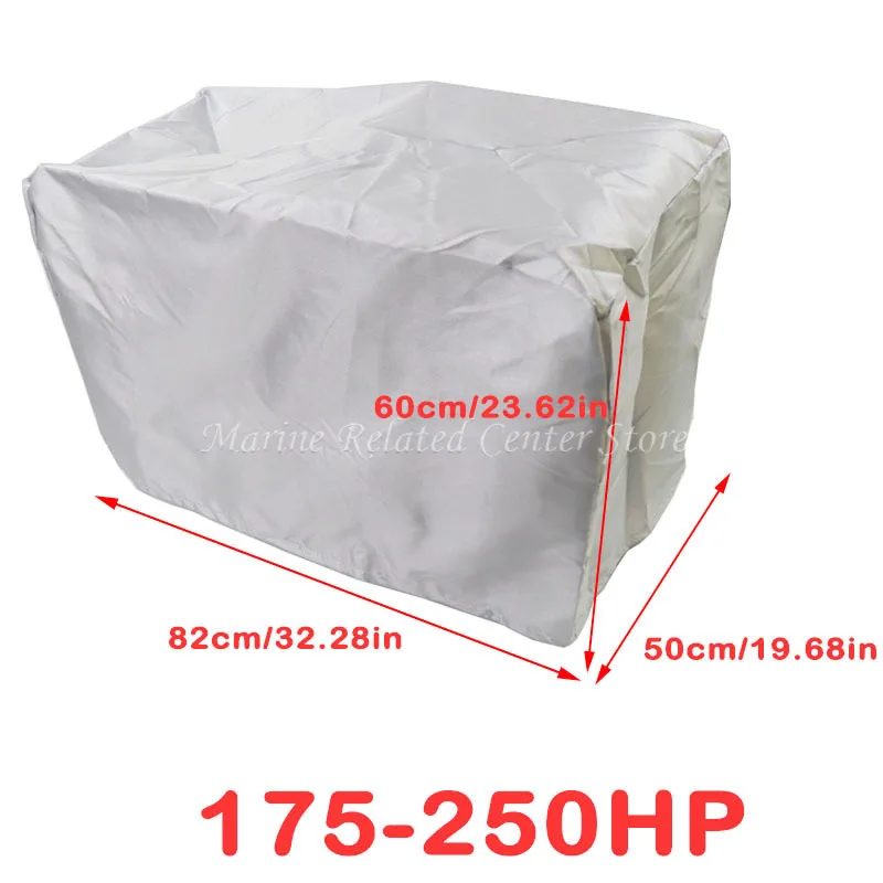 thumbnail image 1 of Funda para motor de barco de 15 a 250 HP, 210D, impermeable, anti-UV, a prueba de polvo, protector de lona para motor marino, para yate, medio motor fueraborda, 1 of 5