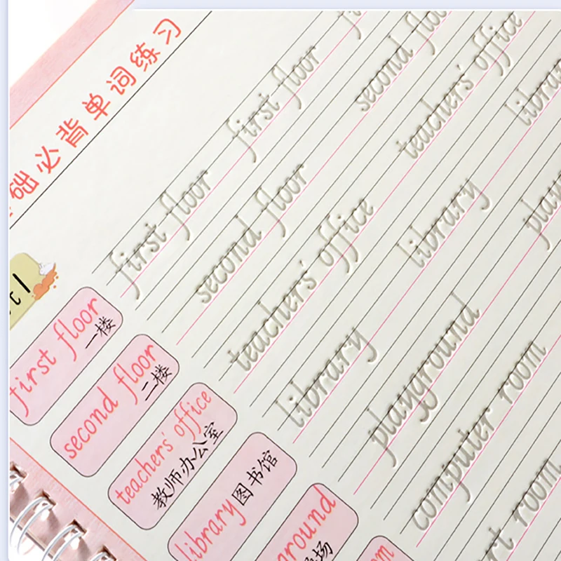 

Grade 3-6 Children's English Copybook For Calligraphy Books For Kids Word Handwriting Writing Learning English Practice Copybook