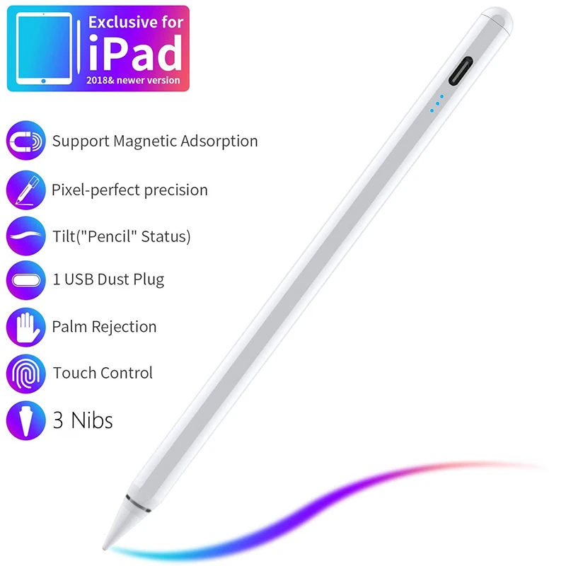 עט סטיילוס עבור טלפון Apple iPad עט מגע עבור iPad 6/7/8/9/10 דור Pro 9.7/10.5/11/12.9 Air 2/3/4/5 Mini 2/3 עט סטיילוס