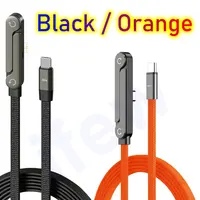 USB Type C Flat Charger Charging Cable C Kick Cable Stand Invisible Support Foldable Phone Holder 240W Charge Bracket For iPhone 3