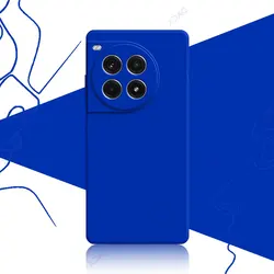 Deluxe Liquid Silicone 360° Soft Square Mobile Phone Case for OnePlus Ace 3 Pro 5G (Klein Blue)