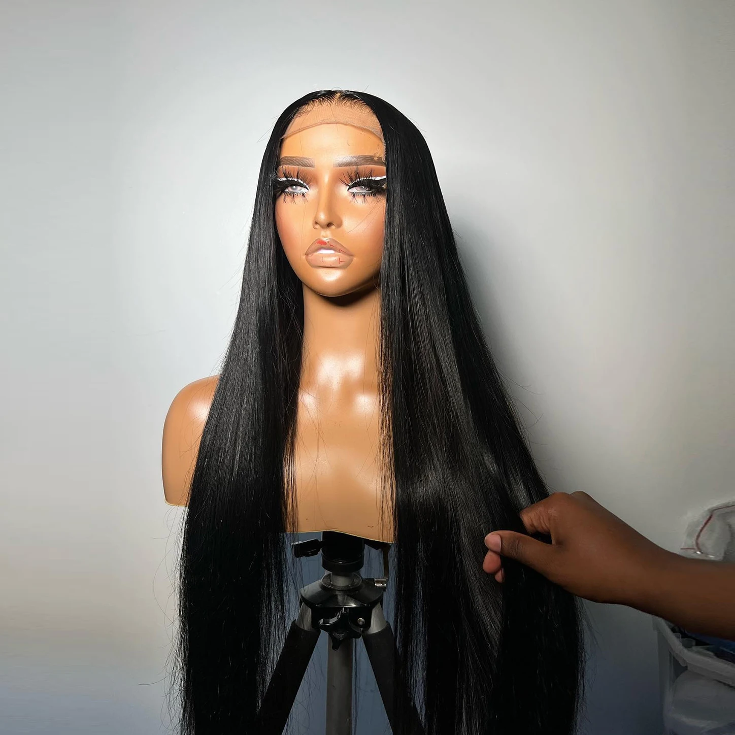 

Lace Front Human Hair Wig 13x6 HD Lace Frontal Wig Straight Hair Brazilian Remy Pre Plucked Curl 180 Density For Black Women