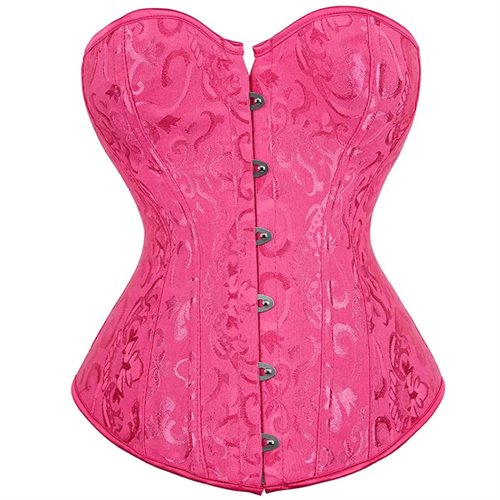 

Corset Women Top Steel Boned Bustier Lace Up Embroidery Corselet Pirate Brocade Sexy Steampunk Corsets Clubwear Party Costume