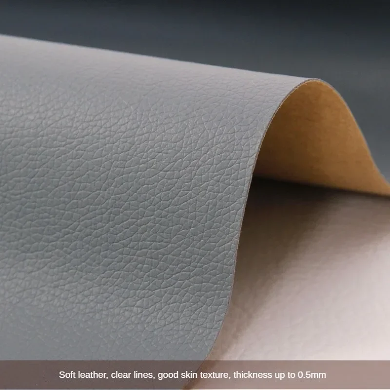 Luxurious Litchi Pattern Leather Fabric – Premium Upholstery Material for Car Interiors, Bags, Chairs, and DIY Projects – Waterproof and Durable, Sold Per Meter