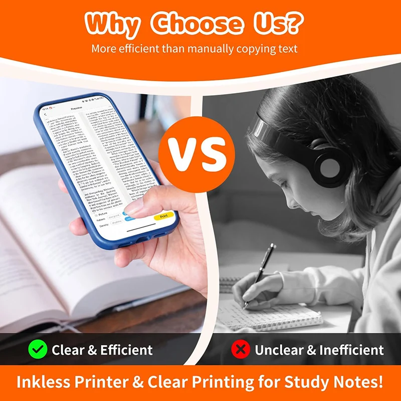 휴대용 미니 감열 사진 프린터 무선 라벨 프린터 충전식 디자인 텍스트, 사진, 기호 인쇄용 컴팩트 프린터