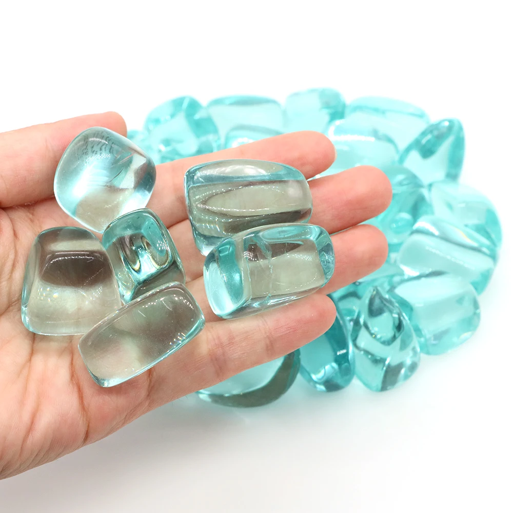 Wholesale Natural Ocean Blue Obsidian Tumbled Stones - Healing Energy Crystals for Home Decor and Aquarium Display