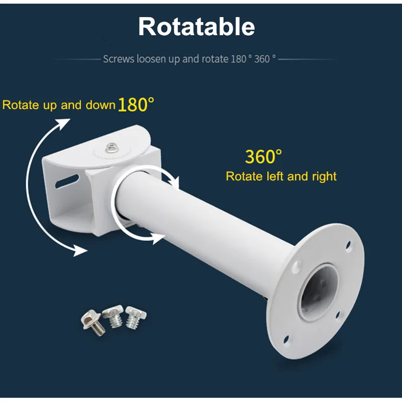 Aluminum Alloy Vertical Mount/Ceiling Mount Bracket Lengthening Wall Hanger CCTV Security Camera Bracket Thick Straight Tube