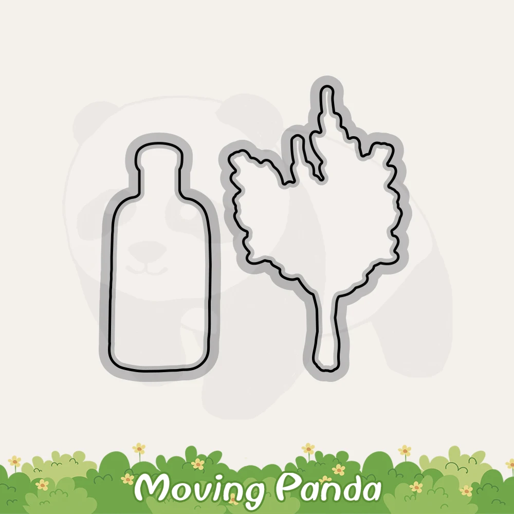Mini DIY Cutting Dies Clear Stamp Home Desk Bottle Vase And Flowers Scrapbooking Metal Dies Cut Silicone Stamps For 