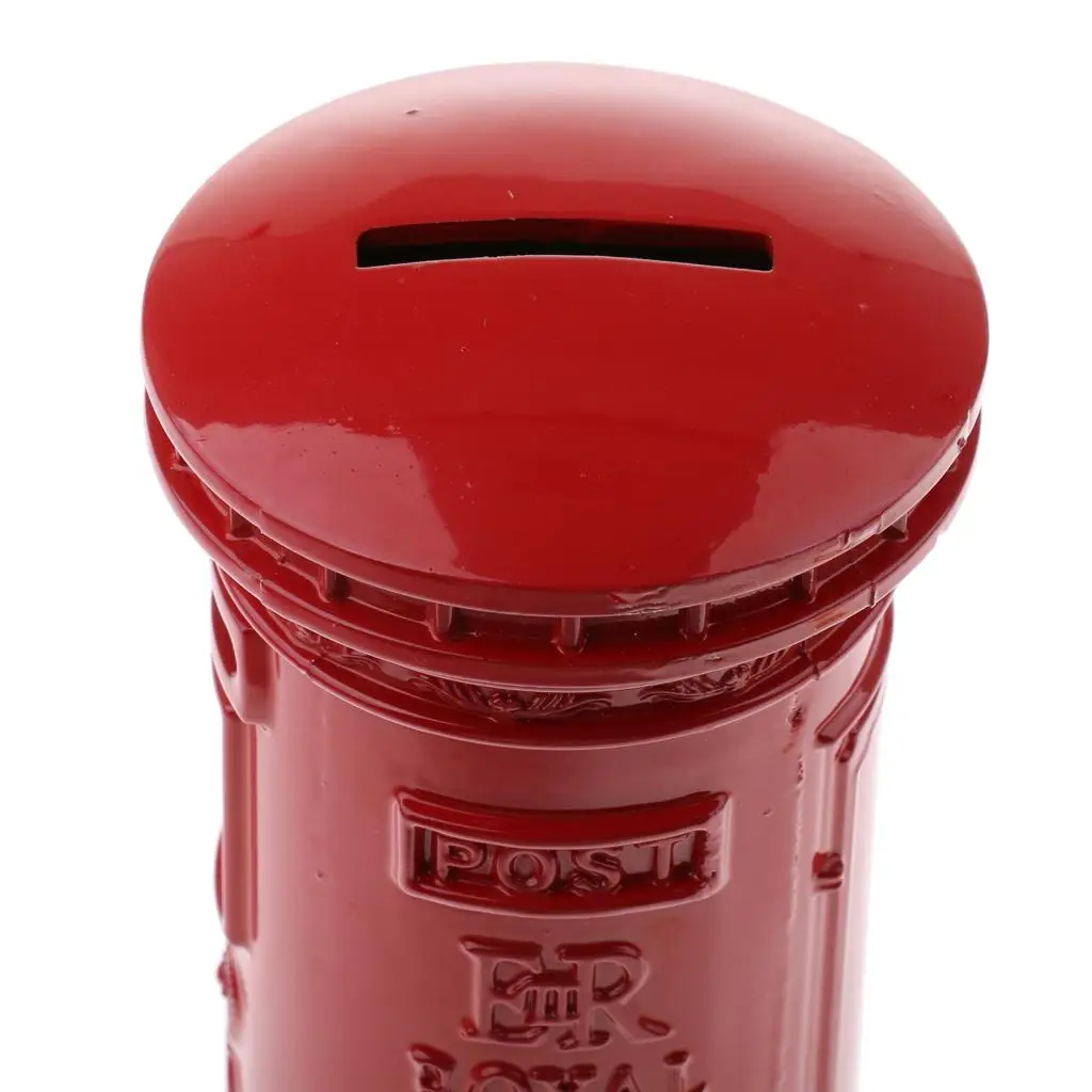 Piggy Bank London Street Letterbox Red Metal Ornament House Toy Kid Gift piggy bank,wooden piggy bank,coin bank,coin holder,wooden money box