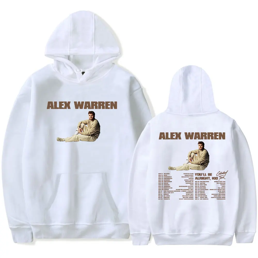 thumbnail image 1 of Sudadera con capucha de Alex Warren Merch You'll Be Alright The Tour 2024 para hombre y mujer, sudaderas unisex de manga larga, ropa de calle con capucha, 1 of 5