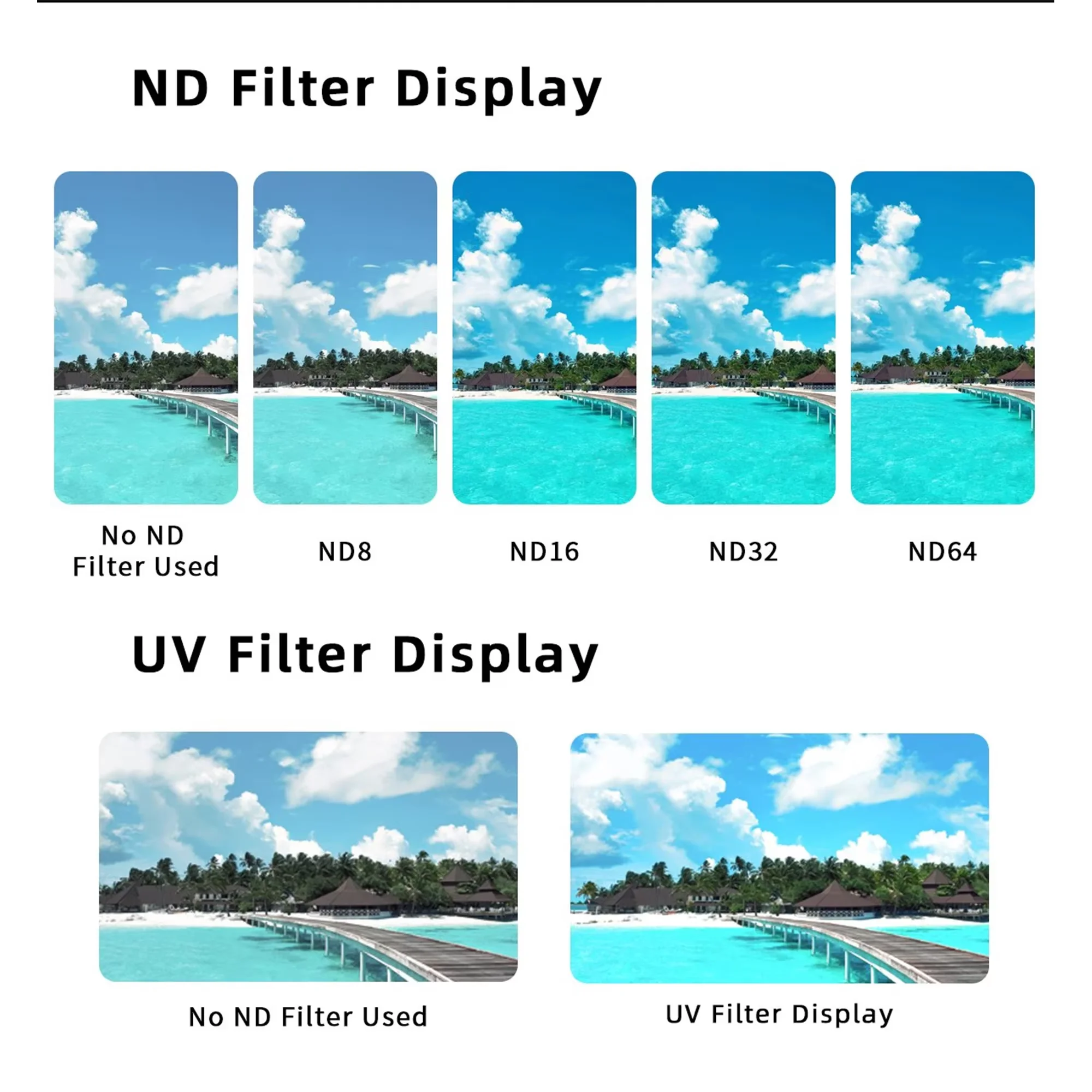 Gros plan sur un filtre ND64 pour DJI Mavic Air 2S, avec le marquage ND64 visible sur le cadre métallique.