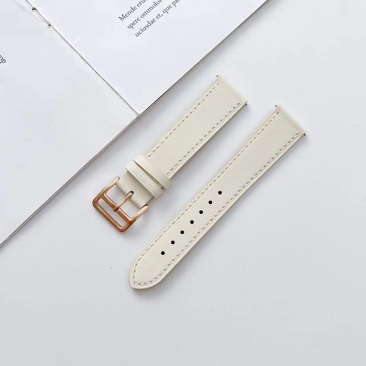 20mm Leather Strap for Samsung Galaxy Watch 6 5 4 40mm 44mm 5 Pro 45mm Bracelet Wristband for Watch 6 4 Classic 43mm 42mm Band