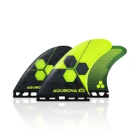 AQUBONA Surfboard Fins Honeycomb Fiberglass Performance Tri Fin Compatible with Single Tab or  Twin Tab Surfboards S/M/L Size 2