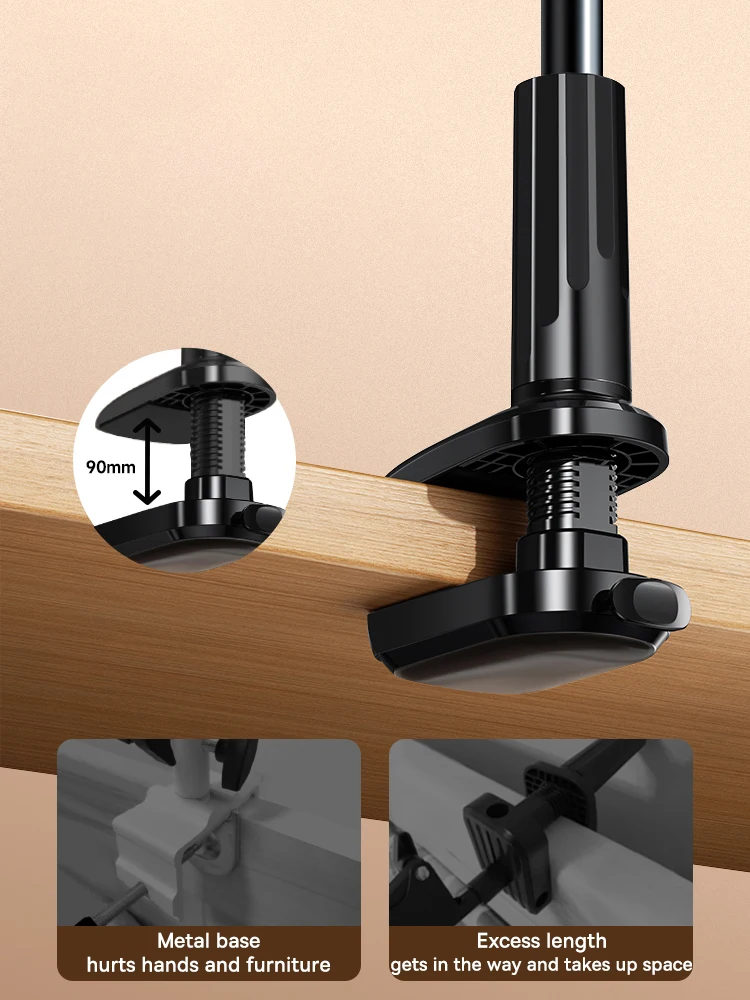 Baseus Clip Phone Holder 360° Rotatable Lazy Tablet Stand Long Arm Base for iPho