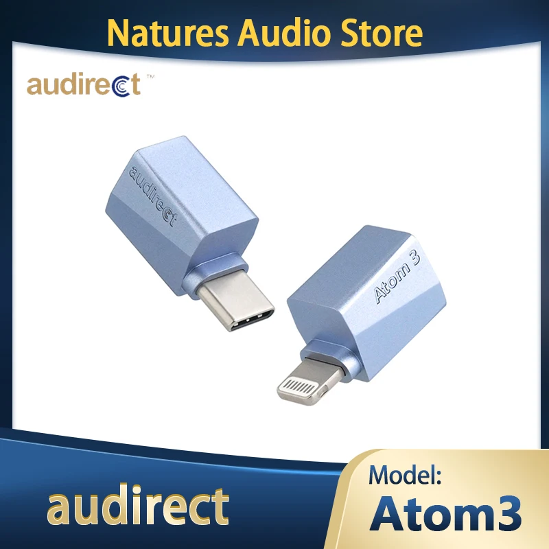 

Audirect ATOM3 портативный ЦАП Atom 3 усилитель наушников ESS9280 AC Pro чип DSD512 3,5 мм SE на Type-C/Lightning USB DAC