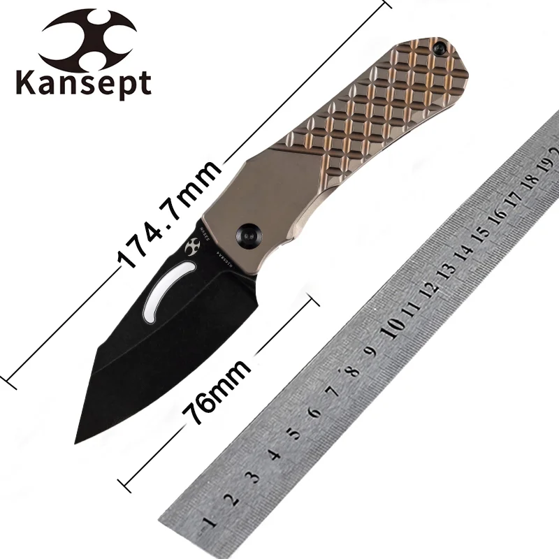 

Ножи kanseven, новинка 2024, лезвие Loki K1058 2,99 дюйма с рукояткой из Титания и отверстием для большого пальца, разработанное стивенем Dunnuck для повседневного использования, для мужчин