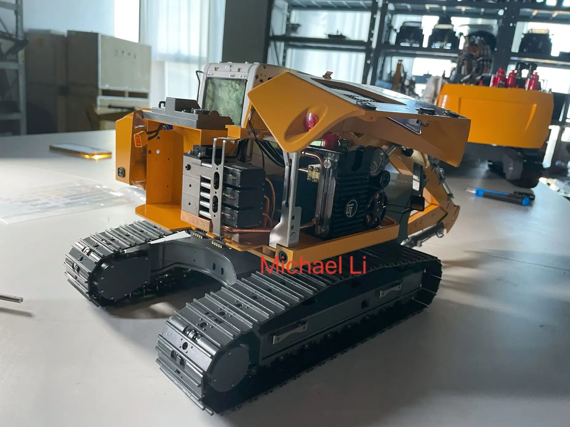 In Stock JDM-208 R920 1/14 RC Hydraulic Excavator RTR 3 Way Directional Valve ST8 Sound Light Painted Assembled Digger Model 4