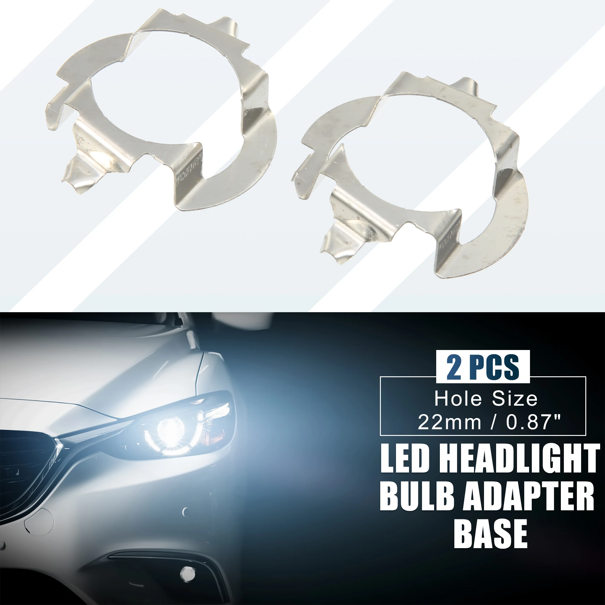 X Autohaux 2Pcs H7 Led Portalampada Portalampada Adattatore Presa Base Clip Per Lampadine Led H7 Per Mercedes Benz Classe B Serie G