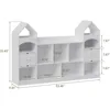 Castle Shape Children's Bookshelf,Kids Toy StorageOrganizer Kids Bookcase Display CaseMultifunctional Storage Cabinet Bookshelf 2