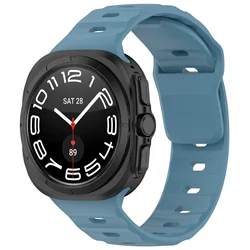 Premium Silicone Sport Strap - Breathable Wristband - Galaxy Watch Ultra (Rock blue)