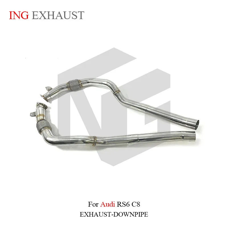 

ING High Performance Exhaust System Front Pipe for Audi RS6 c8 4.0T Racing Stainless steel Tube 304 Car Accessories