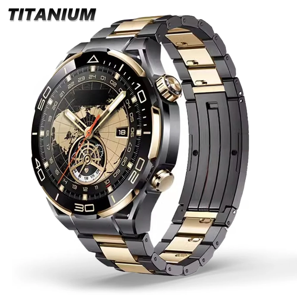 22mm Titanium Link Bracelet for Huawei Watch GT 4 46mm 3 pro Ultimate Correa Strap for Samsung galaxy 3 45mm Gear S3 Luxury Band