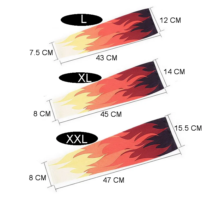 Sunscreen Cooling Arm Sleeves For Cycling Fishing Men Women Sun UV Protective Sleeves Sport cuff Flame Style Arm Warmer Cover sun protection sleeves,cycling arm covers,arm cooling sleeves,cut resistant arm sleeves,bike arm sleeves