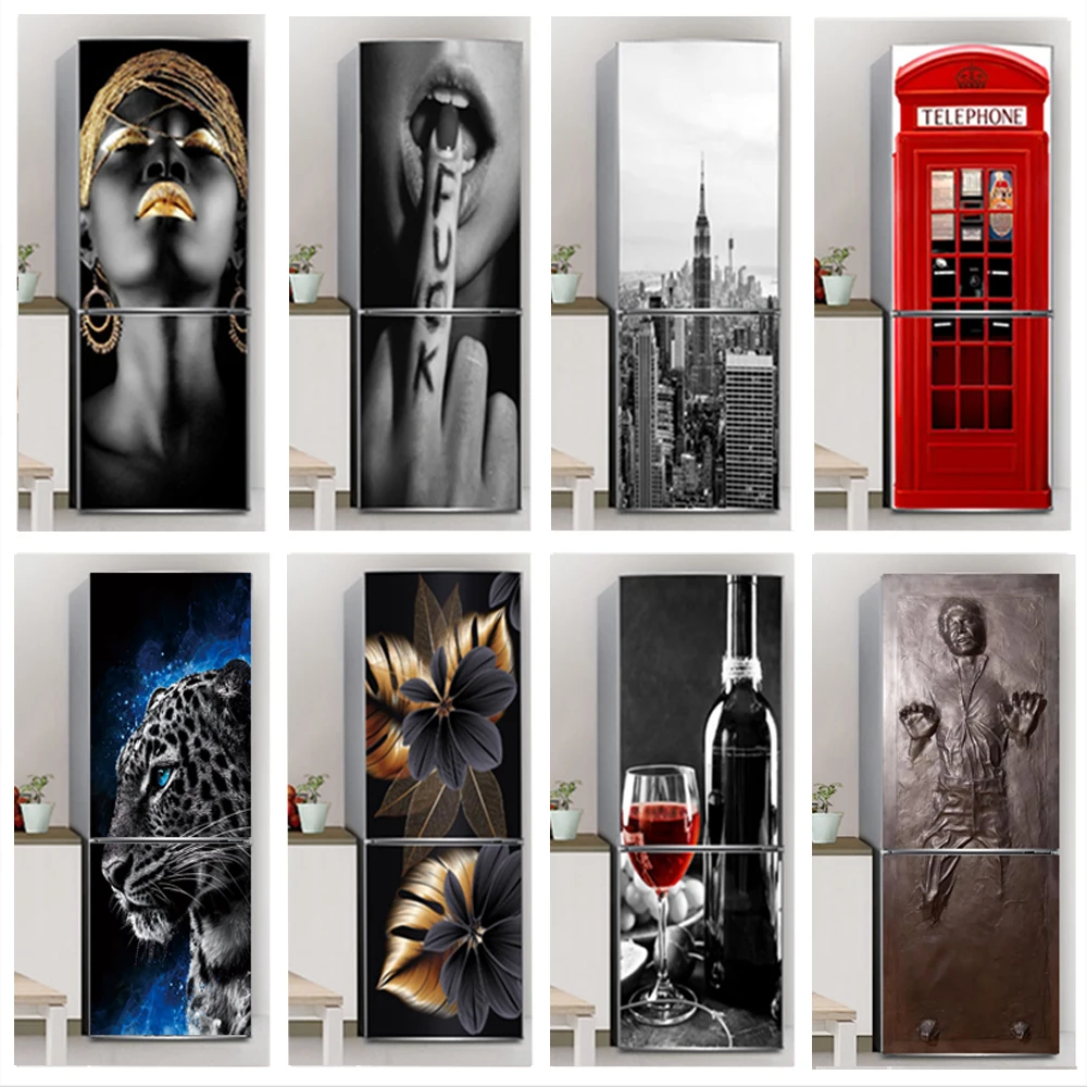 Pegatinas Decorativas Para Nevera O Pared Con Diseño 'COOL' Y Cubitos De Hielo - Varios Tamaños (hasta 100x180 Cm)