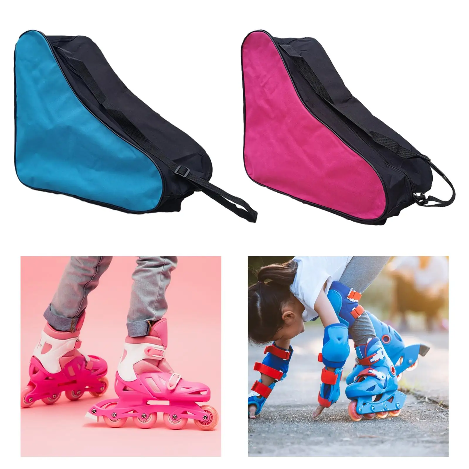 Roller Skate Bag with Shoulder Strap Skating Shoes Storage Bag for Roller Skating Equipment Figure Skates Inline Skates for Kids