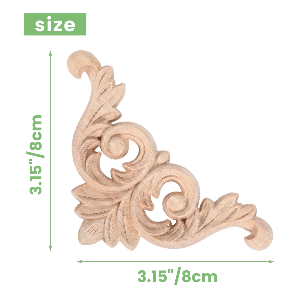 10 Pcs Wood Carving Decal Wood Carved Mouldings Corner Applique Home Door Decor Carving for Door Cabinet Windows
