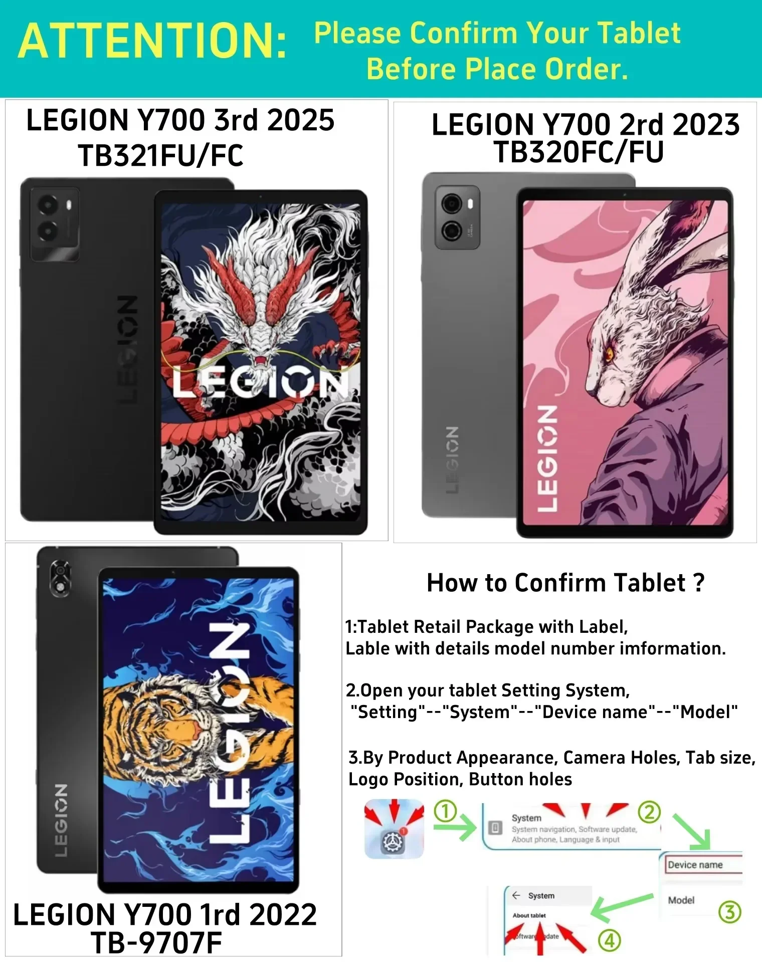 Lenovo Legion Y700 2025 純正ケース ガラスフィルム付き Orginal Lenovo Legion Tab Y700 3rd Gen 2025 Folio Hollow