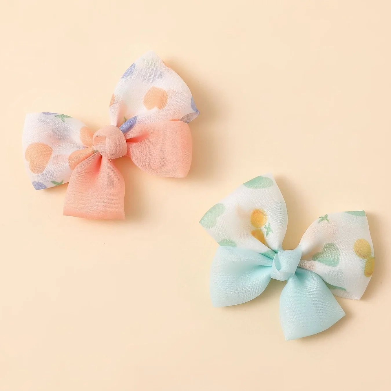 Patchwork Gauze Bow Applique, Fruit Elements Diy Cute Style Accessories,Wedding Dress Hats Shoes Gift Decoration Crafts Supplies