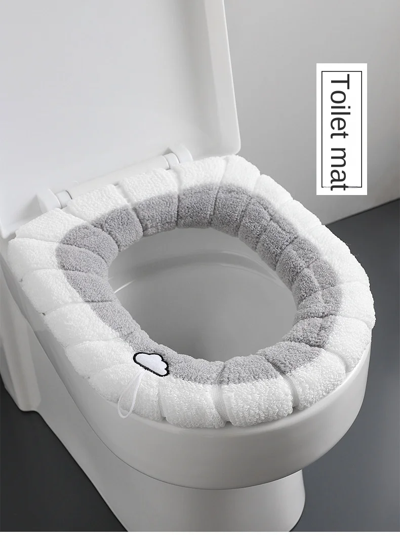Description Picture 2 of itemToilet Cushion  Household Waterproof Toilet Cushion Winter Toilet Cover Gasket Four Seasons Universal Thickened Cover #2856
