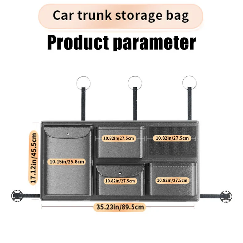 For Tesla All Model Y/3 &other brands Trunk PU Leather Storage Bag big Capacity