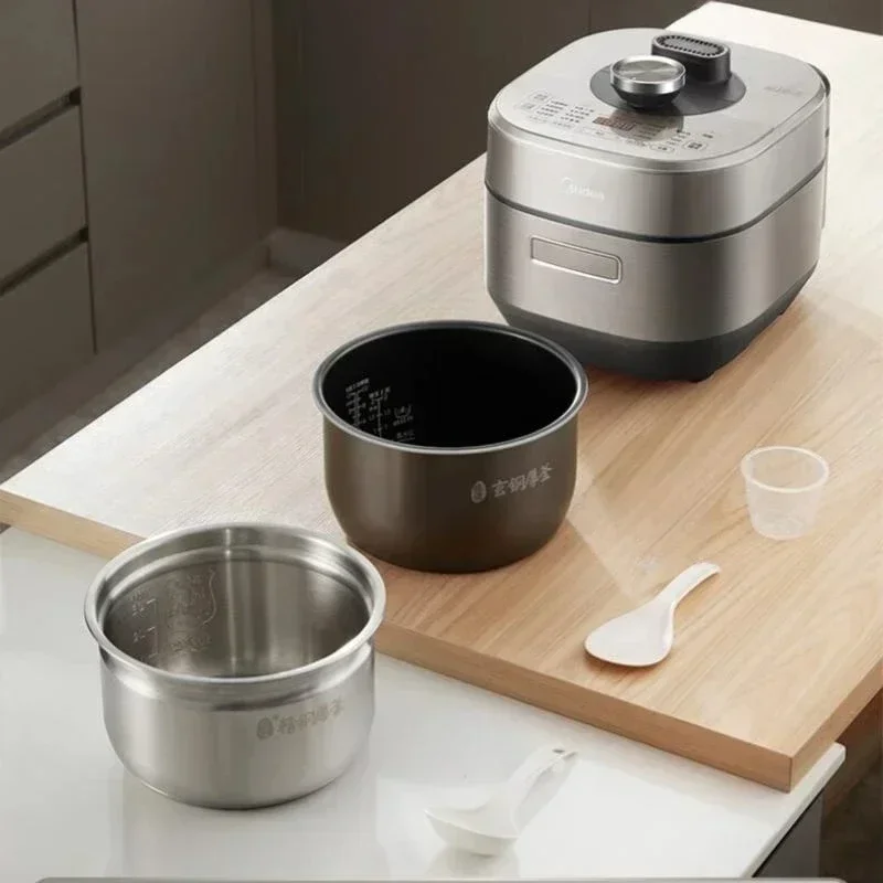 Midea Pressure Cooker 6 Minites Fast Cooking 5L Rice Cooker IH Fierce Power 2200W Electric High Pressure Cooker 2 Inner Pots 3