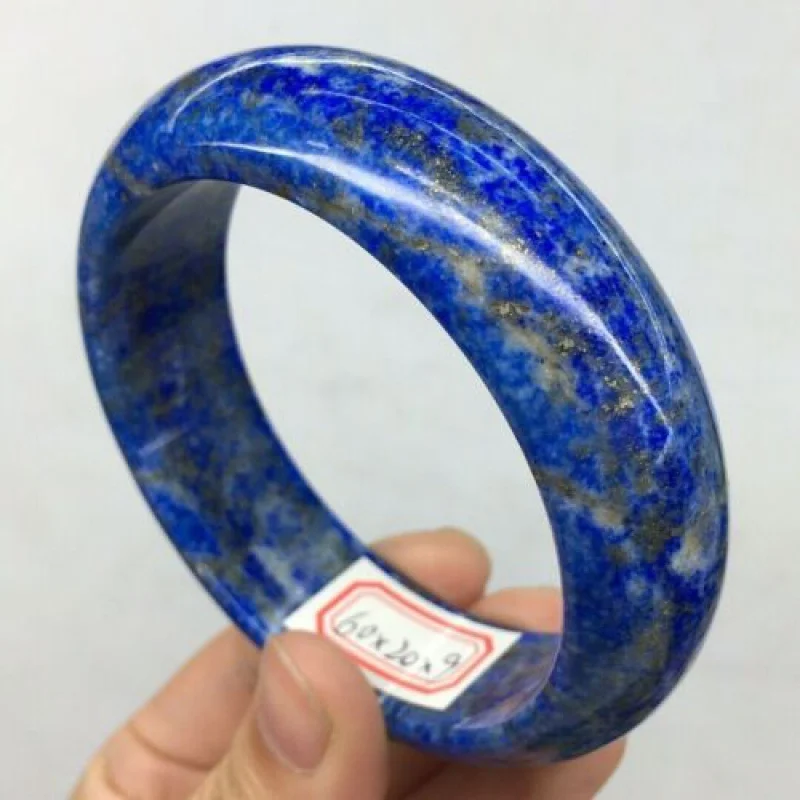 

100% Natural Blue Lapis Lazuli Gemstone Brace Lace Bracelet 56-60mm AAAA +