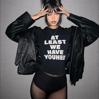 T-Shirt Y2k pour femmes, haut court, lettre des années 2000, Harajuku, mode coréenne, Streetwear, gothique, vêtements esthétiques à manches courtes 4
