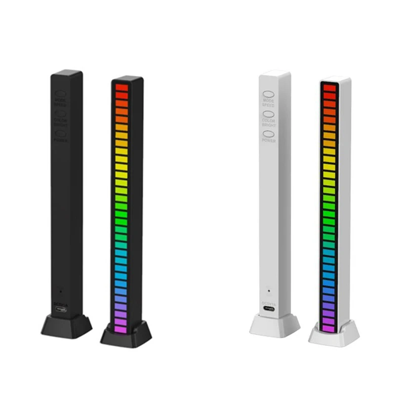 

Smart LED Light Bars,RGB Music Level Indicator Light USB Voice Sound Control Audio,32 Bit For Car Gaming,PC,TV
