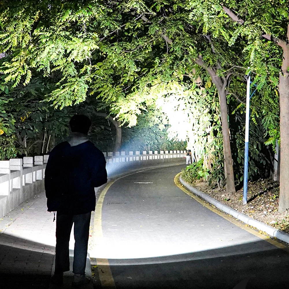 휴대용 비상 손전등 토치, USB 충전 고휘도 전원 디스플레이, 캠핑 하이킹 비상 손전등, 6 LED