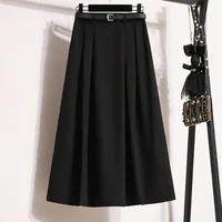 Plus Size Women Skirt 2026 Autumn Winter High Waist A Line Long Skirt Korean Style Pleated Maxi Skirts Womens Hot Sale - Image 5