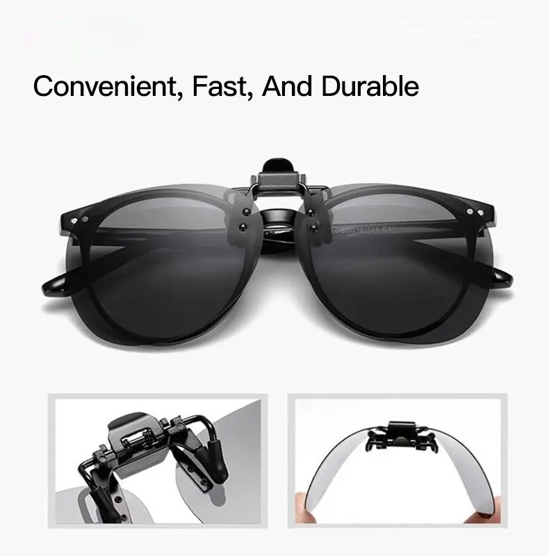 Polarized Sunglasses Clip Two Small Clip Lightweight Myopia Glasses Mirror Men