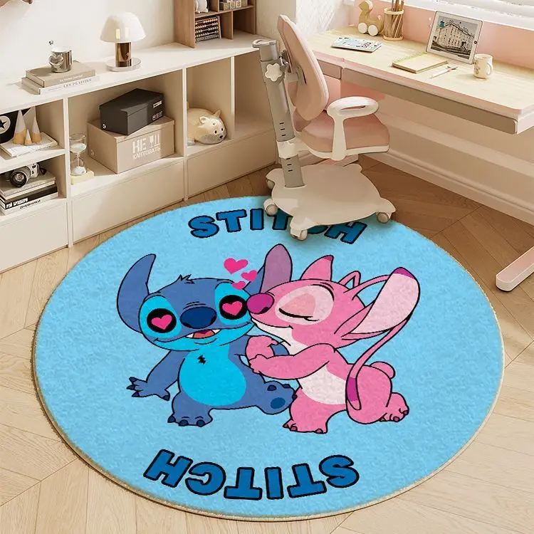 thumbnail image 5 of Alfombra de felpa Kawaii Stitch de Disney, alfombras de dibujos animados para sala de estar, dormitorio, habitación de niños, guardería, decoración del hogar, alfombra antideslizante, 5 of 5