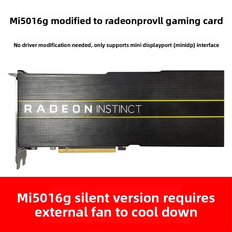 AMD 그래픽 카드 MI50 16G를 라디우스 7 그래픽 카드 BIOS에 사용하여 치킨 델타 포에버 컴퓨터 게임 그래픽 카드를 사용할 수 있습니다.